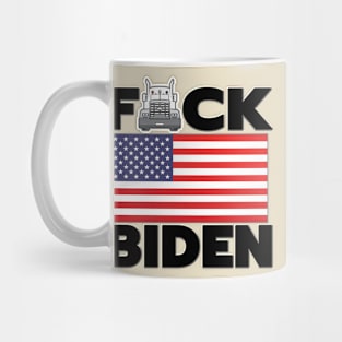 F-CK BIDEN FREEDOM CONVOY - TRUCKERS FOR FREEDOM - USA FREEDOM CONVOY 2022 TRUCKERS BLACK LETTERS Mug